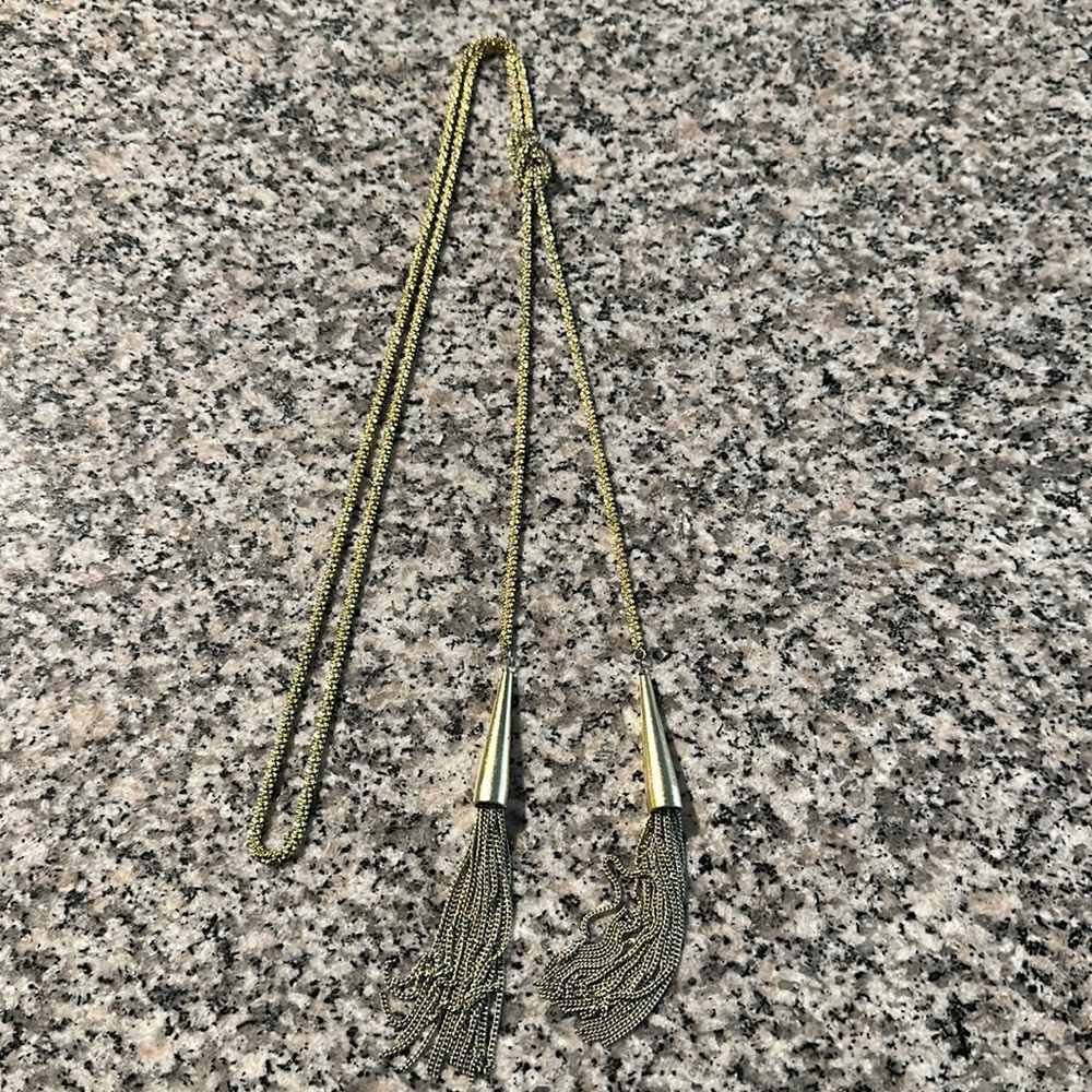 Kendra Scott Long Gold Cord Necklace